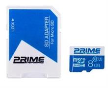 کارت حافظه microSDHC پرایم سرعت 48MBps همراه با آداپتور SD ظرفیت 8 گیگابایت